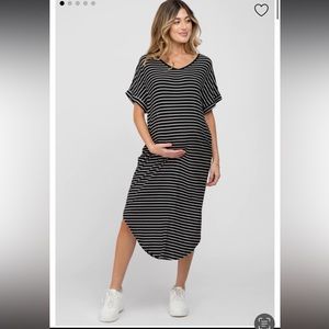 Striped Pinkwish maternity dress